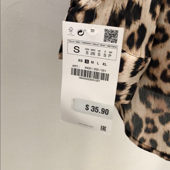 🚫SOLD Zara leopard print button down - Picture 6 of 8